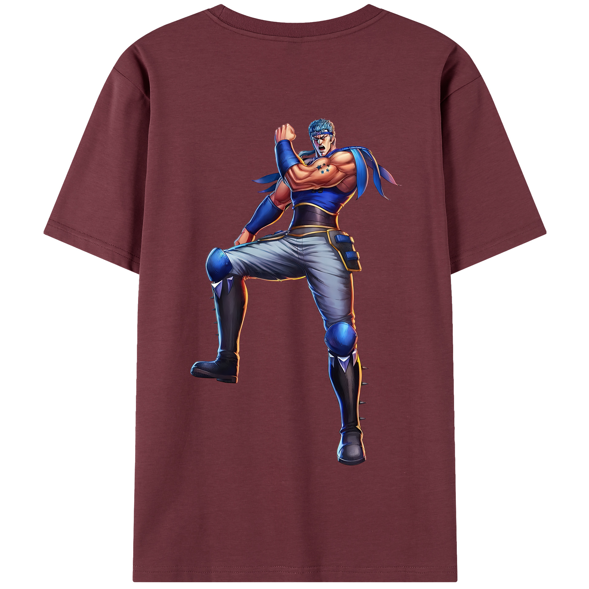 （画像用） 北斗の拳 Fist of the North Star 綿100％半袖Tシャツ（背面プリント）